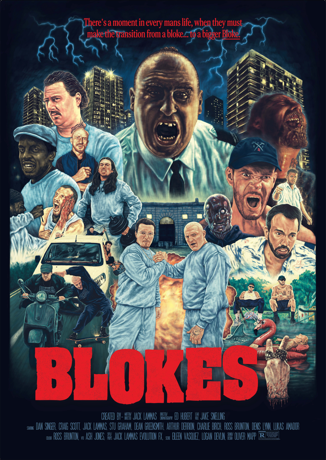 Blokes 2 Movie Poster, A1 Action Movie